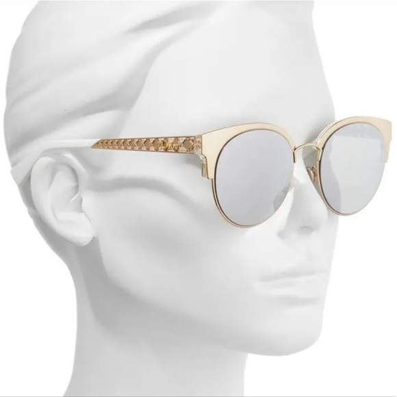Dior Accessories - AUTHENTIC CHRISTIAN DIOR SUNGLASSES WOMEN METAL GOLD WHITE
